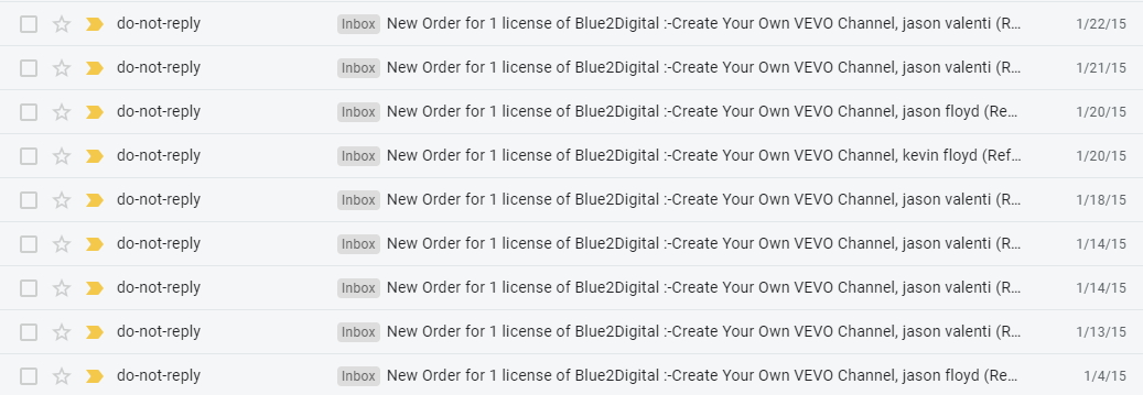 Orders were made by using a few different names; all the names must have been legally bound to View Maniac, Inc, or it would be a serious breach of contract due to misrepresentation and submission of incorrect information